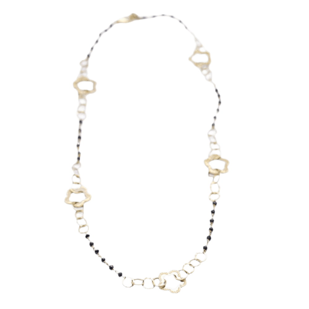 Collier Sautoir en or jaune et spinelles - Castafiore