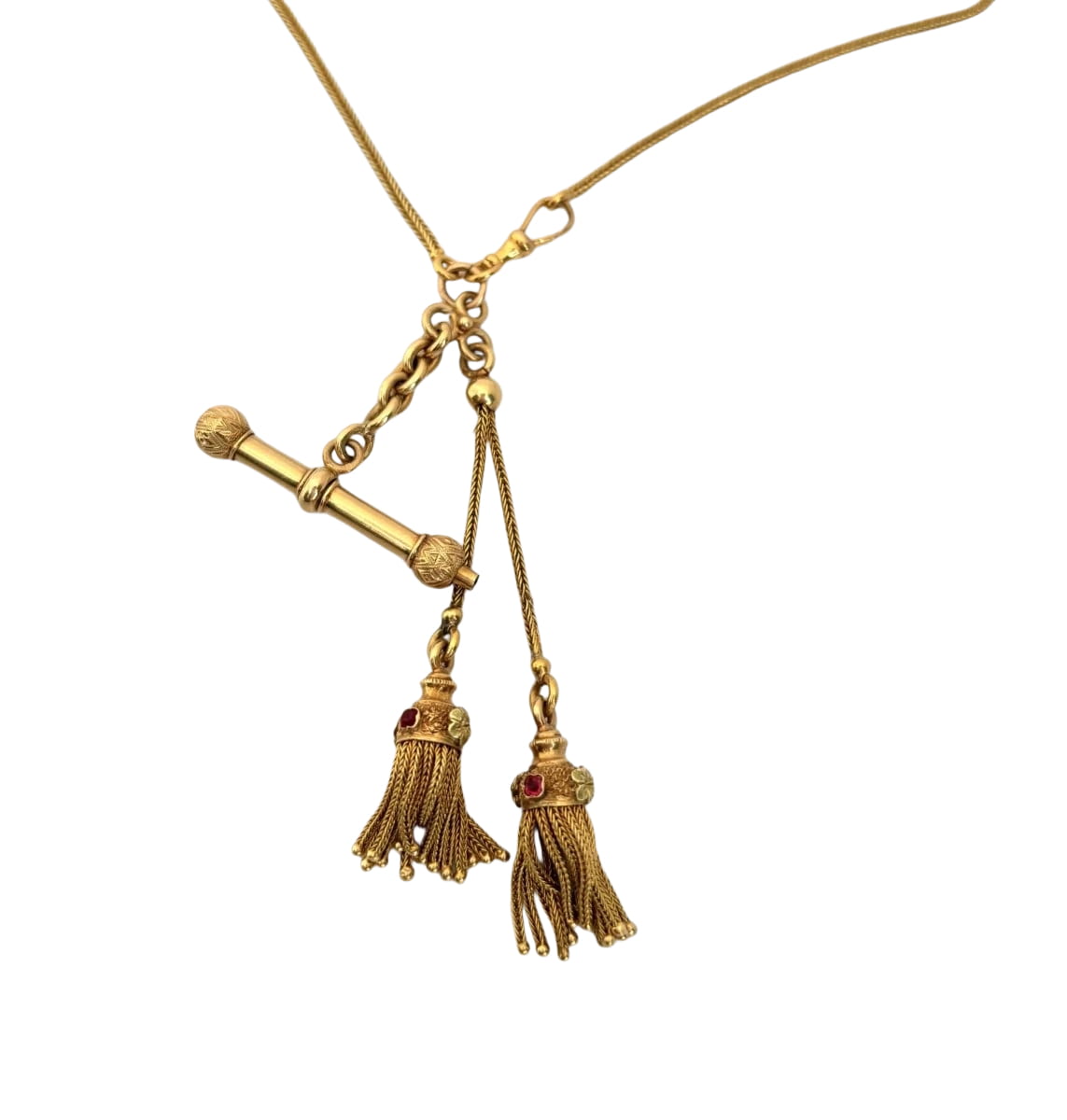 Collier Sautoir en or jaune, or vert et perles grises - Castafiore