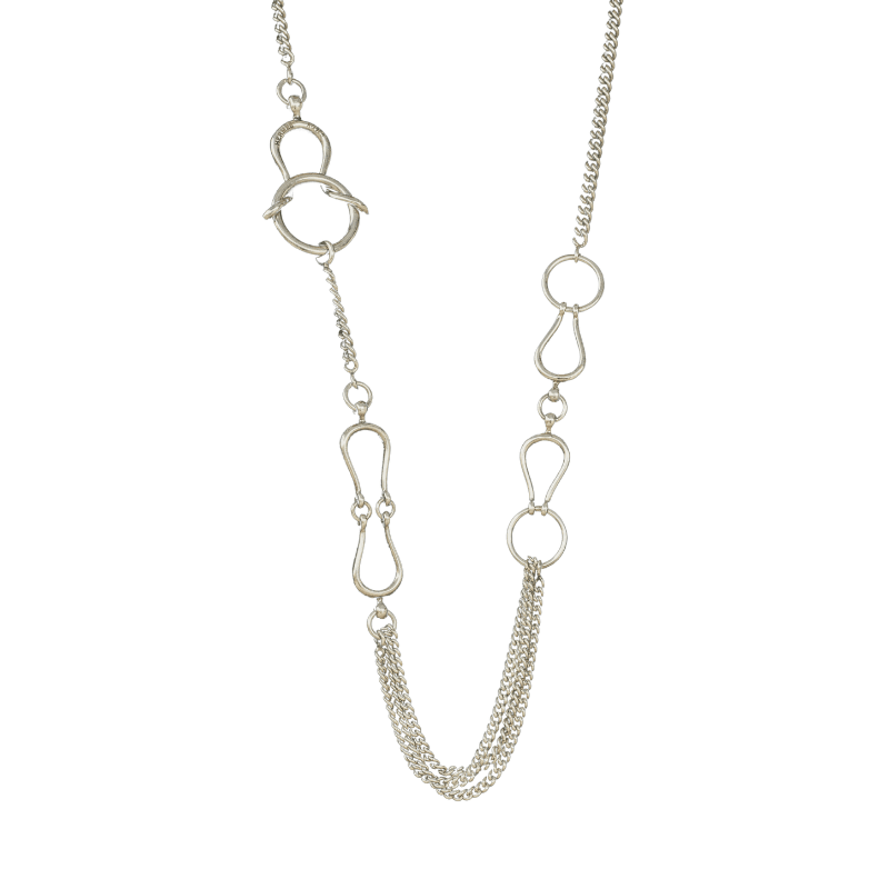 Collier Sautoir HERMÈS "Arabesque" en argent - Castafiore