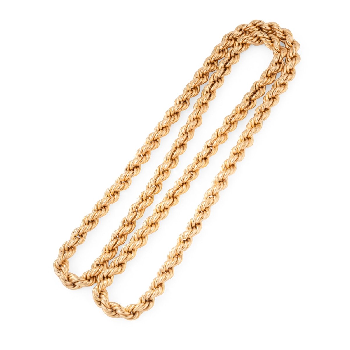 Collier Sautoir maille polonaise en or rose - Castafiore