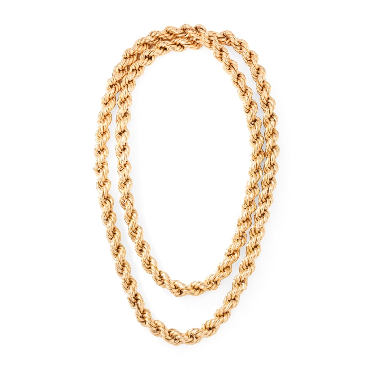 Collier Sautoir maille polonaise en or rose - Castafiore