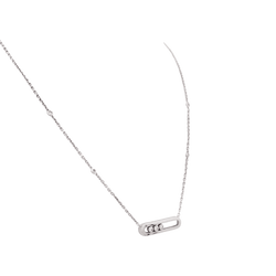 Collier - Sautoir MESSIKA, "Baby Move", or blanc et diamants - Castafiore