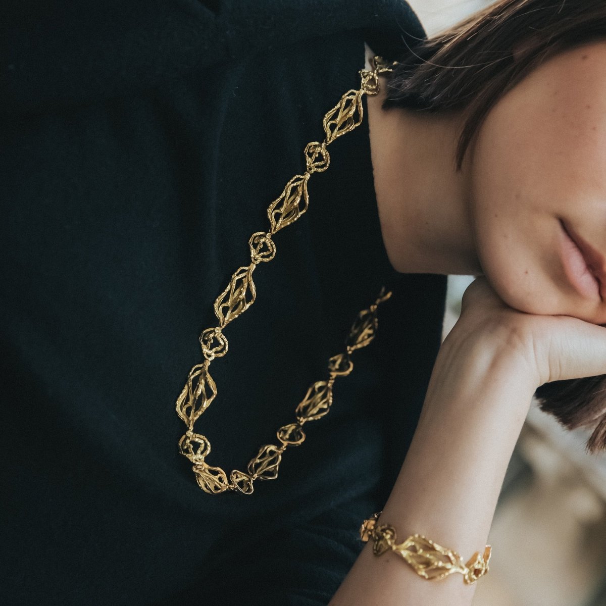 Collier Sautoir transformable CHAUMET en or jaune