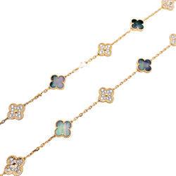 Sautoir Van Cleef & Arpels, "Vintage Alhambra", rose gold, mother-of-pearl and diamonds.