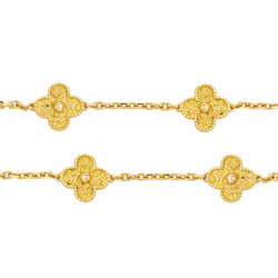 Collier Sautoir VAN CLEEF & ARPELS "Alhambra" en or jaune - Castafiore
