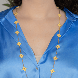 Collier Sautoir VAN CLEEF & ARPELS "Alhambra" en or jaune - Castafiore