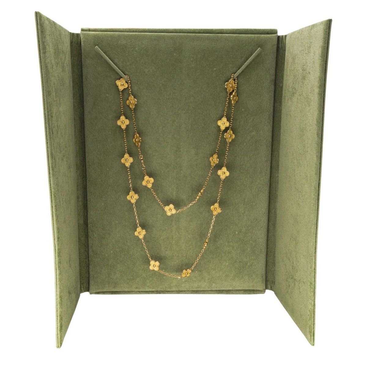 Collier Sautoir VAN CLEEF & ARPELS "Alhambra" en or jaune - Castafiore