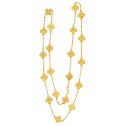 Collier Sautoir VAN CLEEF & ARPELS "Alhambra" en or jaune - Castafiore