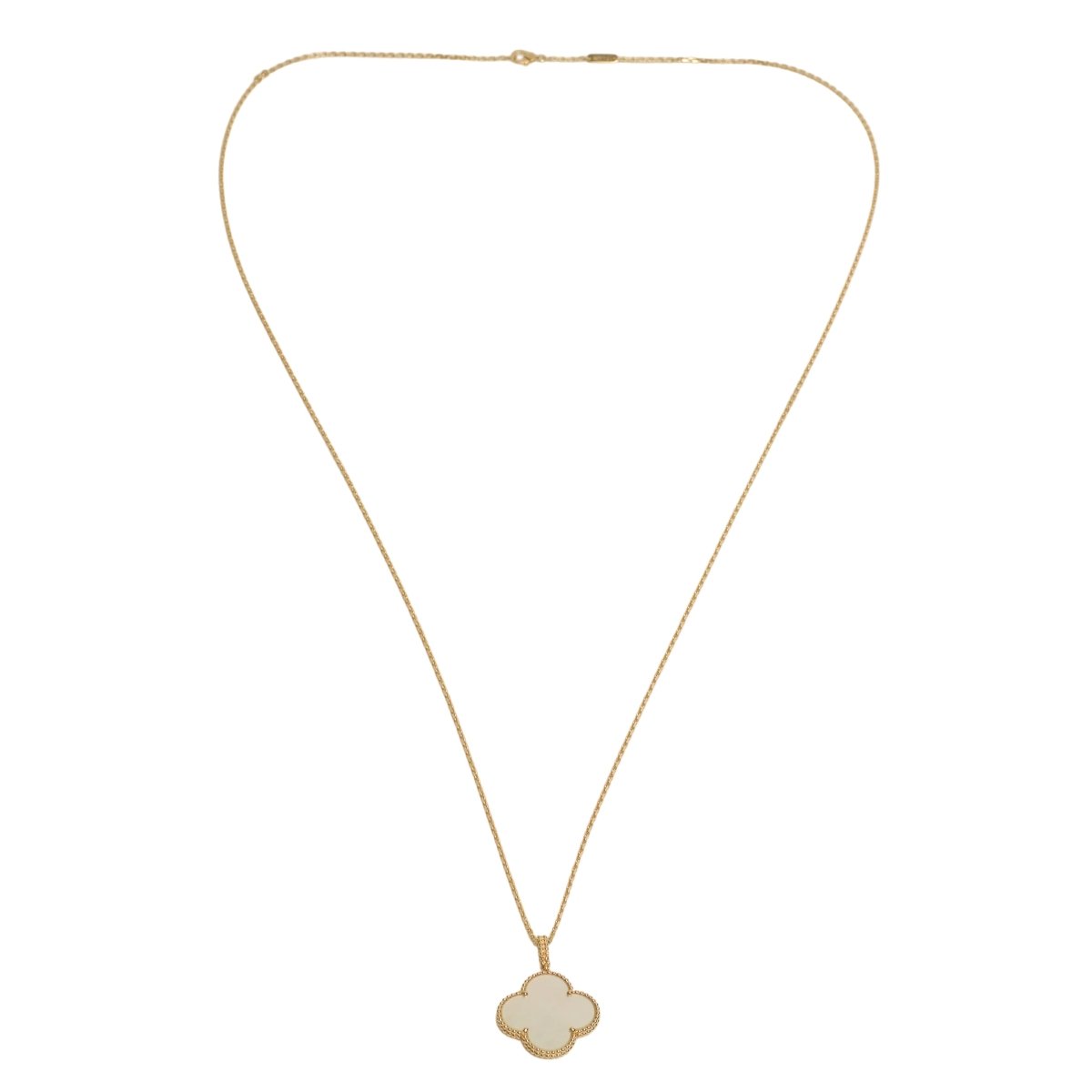Collier Sautoir VAN CLEEF & ARPELS "Magic Alhambra" en or jaune et nacre - Castafiore