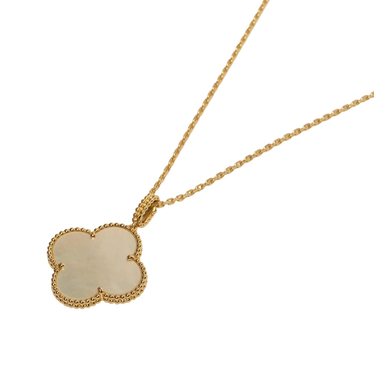 Collier Sautoir VAN CLEEF & ARPELS "Magic Alhambra" en or jaune et nacre - Castafiore