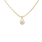 Collier solitaire AUGIS en or jaune et diamant - Castafiore