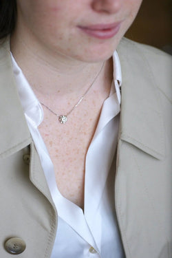 Collier solitaire diamant 1.24 Cts - Castafiore