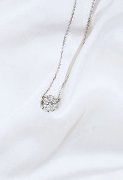 Collier solitaire diamant 1.24 Cts - Castafiore