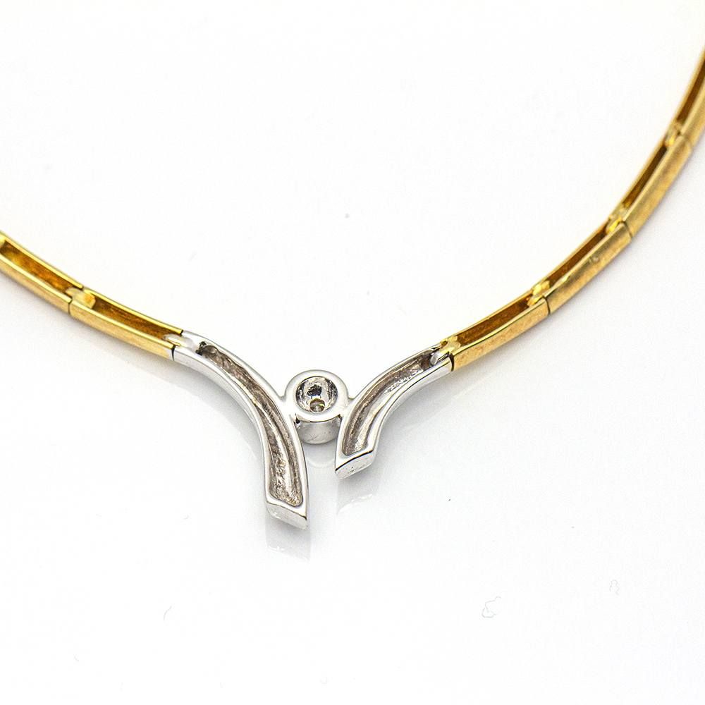Collier SOLITAIRE en or bicolore et diamants - Castafiore