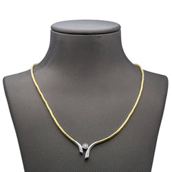 Collier SOLITAIRE en or bicolore et diamants - Castafiore