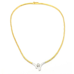 Collier SOLITAIRE en or bicolore et diamants - Castafiore