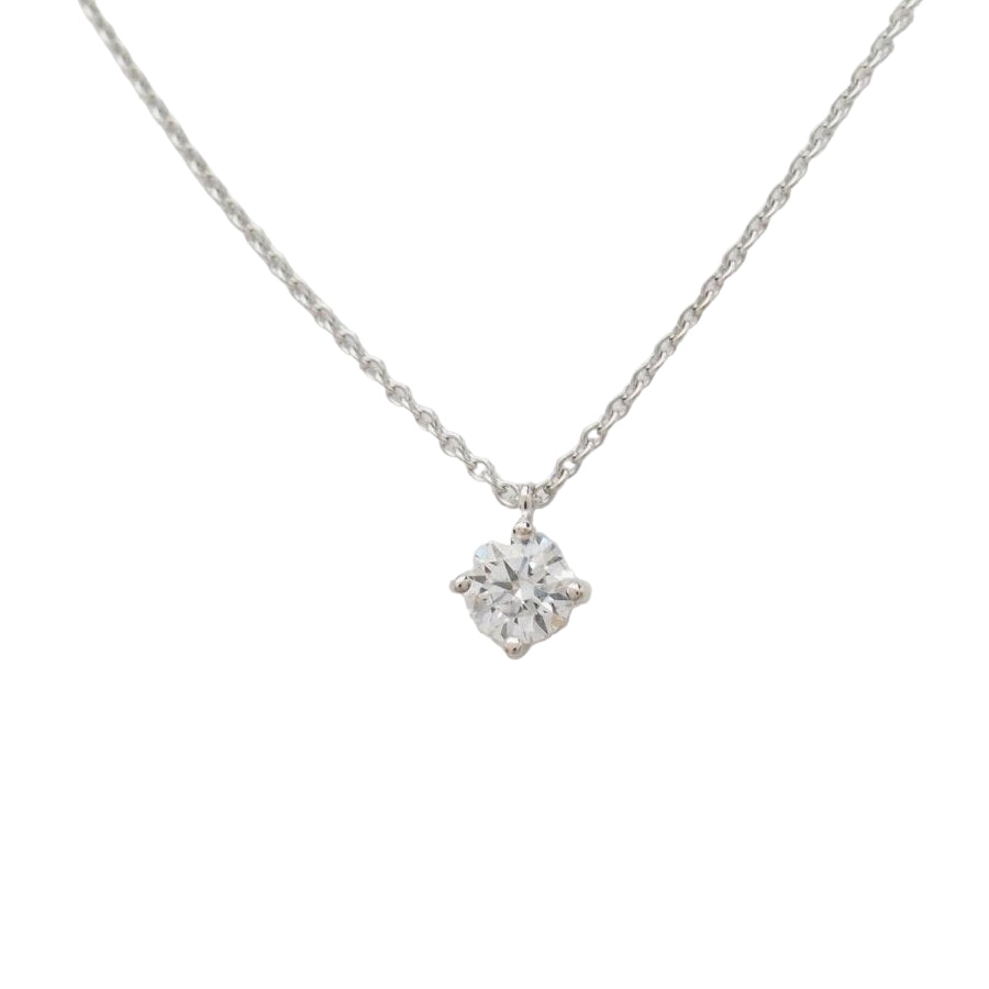 Collier solitaire en or blanc et diamant 0.70ct - Castafiore