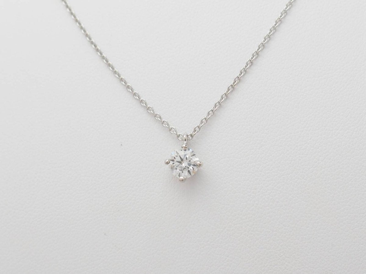 Collier solitaire en or blanc et diamant 0.70ct - Castafiore