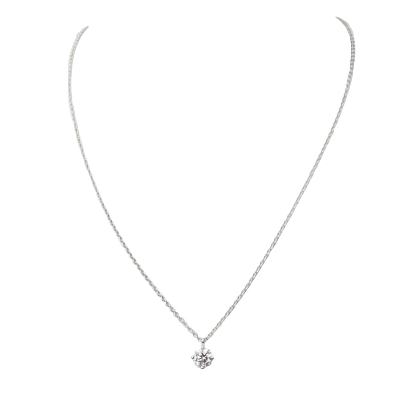 Collier solitaire en or blanc et diamant 0.70ct - Castafiore