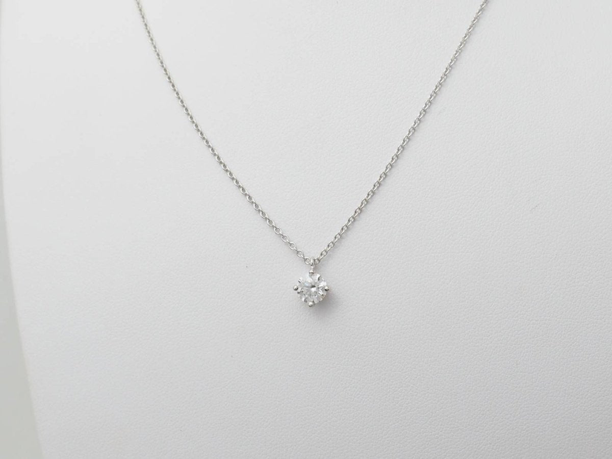 Collier solitaire en or blanc et diamant 0.70ct - Castafiore