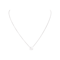 Collier Solitaire en or blanc et diamant - Castafiore