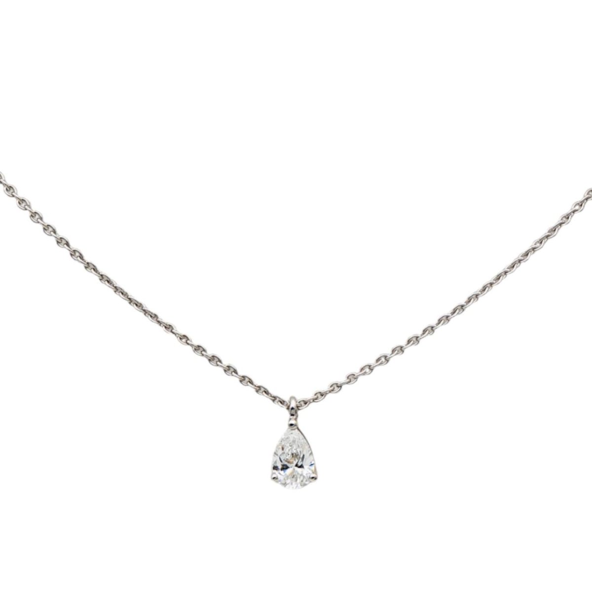 Collier Solitaire en or blanc et diamant - Castafiore