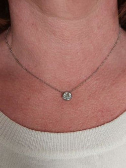 Collier Solitaire en or blanc et diamant - Castafiore