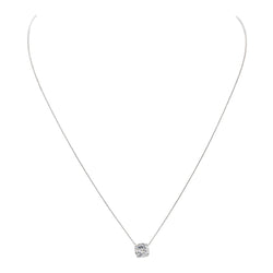 Collier Solitaire en or blanc et diamant - Castafiore