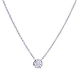 Collier Solitaire en or blanc et diamant - Castafiore