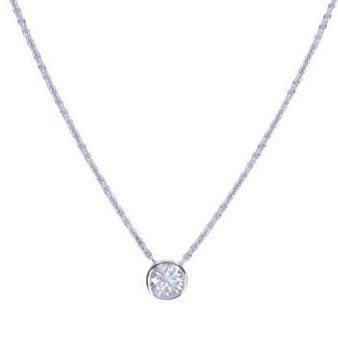 Collier Solitaire en or blanc et diamant - Castafiore