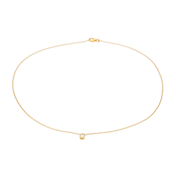 Collier Solitaire en or jaune et diamant - Castafiore
