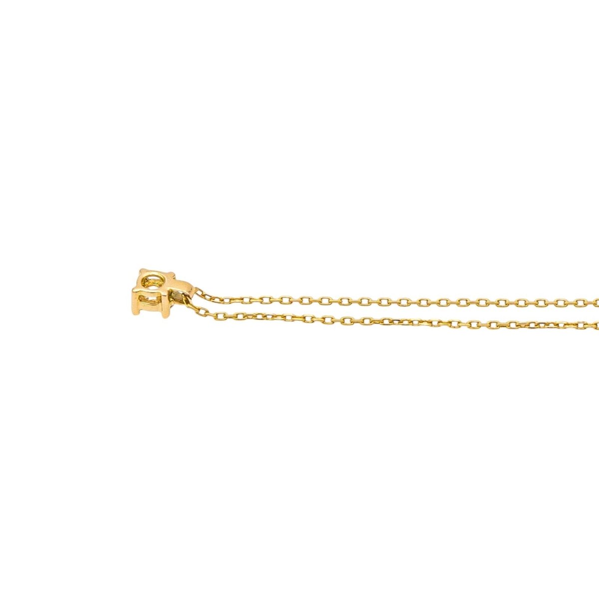 Collier Solitaire en or jaune et diamant - Castafiore