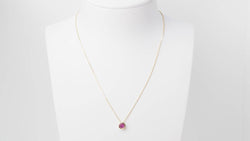 Collier solitaire en or jaune et rubis - Castafiore