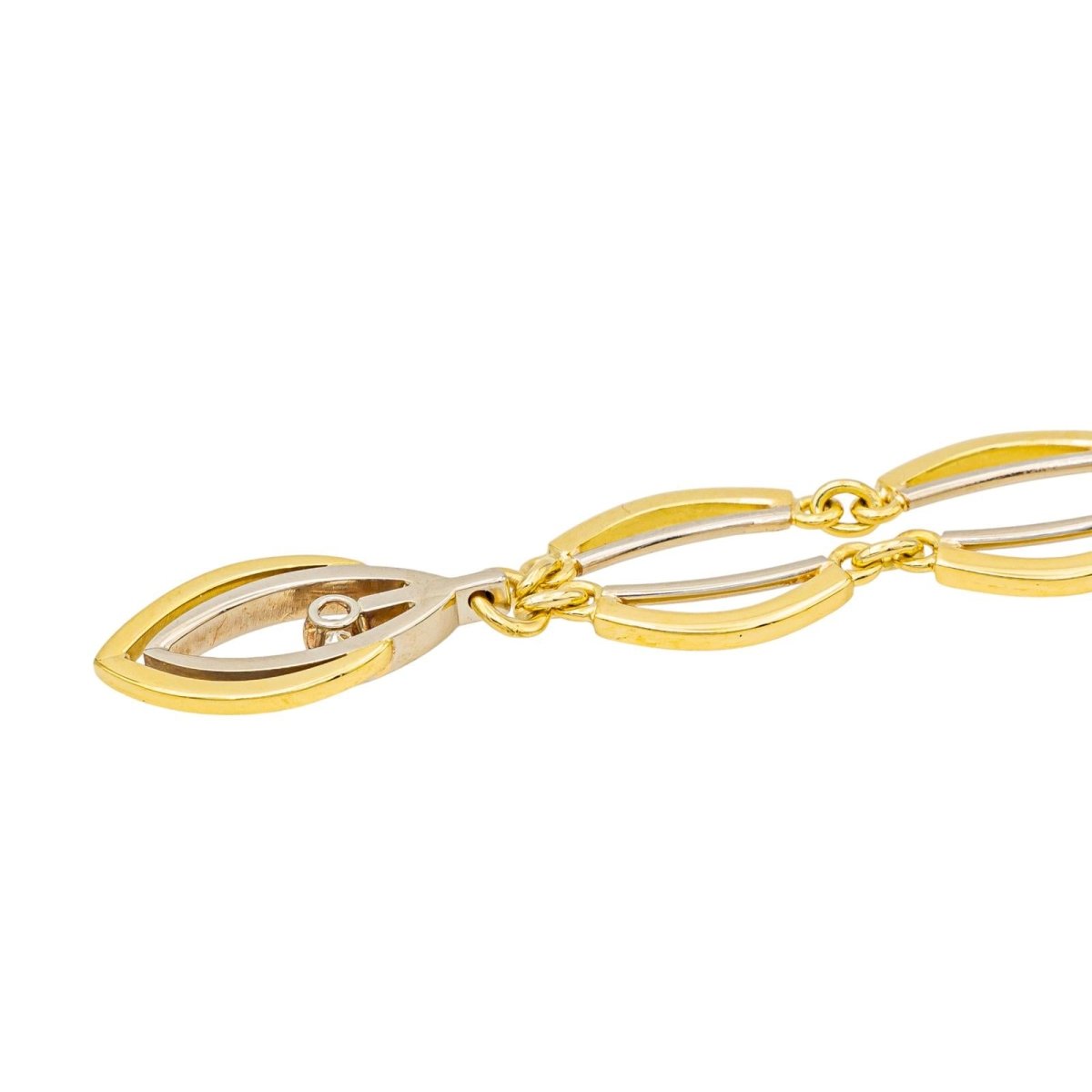 Collier Solitaire en or jaune, or blanc et diamant - Castafiore