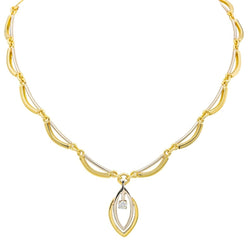 Collier Solitaire en or jaune, or blanc et diamant - Castafiore