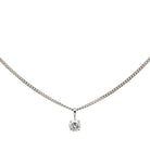 Collier Solitaire Or Blanc Diamant - Castafiore