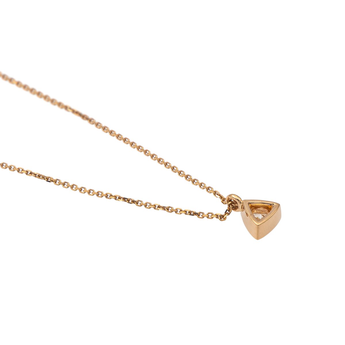 Collier Solitaire Or rose Diamant - Castafiore