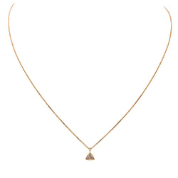 Collier Solitaire Or rose Diamant - Castafiore