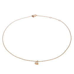 Collier Solitaire Or rose Diamant - Castafiore