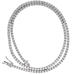 Collier Tennis en or gris 18 Cts avec 10,03 Cts de diamants brillants G - VS. 43 cm - Castafiore