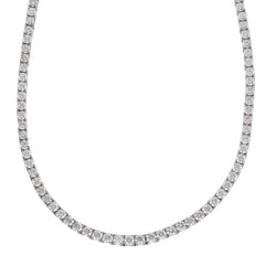 Collier Tennis en or gris 18 Cts avec 10,03 Cts de diamants brillants G - VS. 43 cm - Castafiore