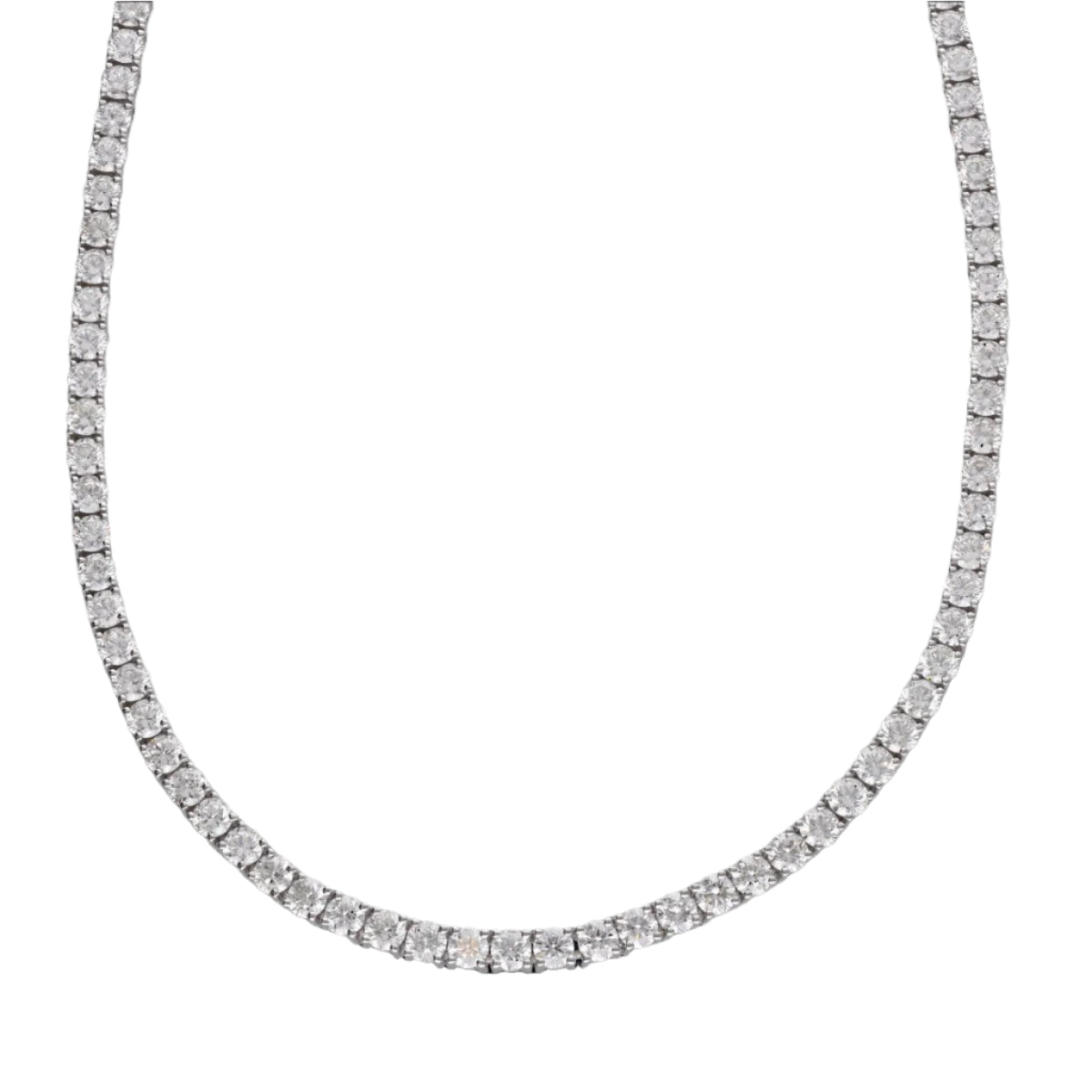 Collier Tennis en or gris 18 Cts avec 10,03 Cts de diamants brillants G - VS. 43 cm - Castafiore