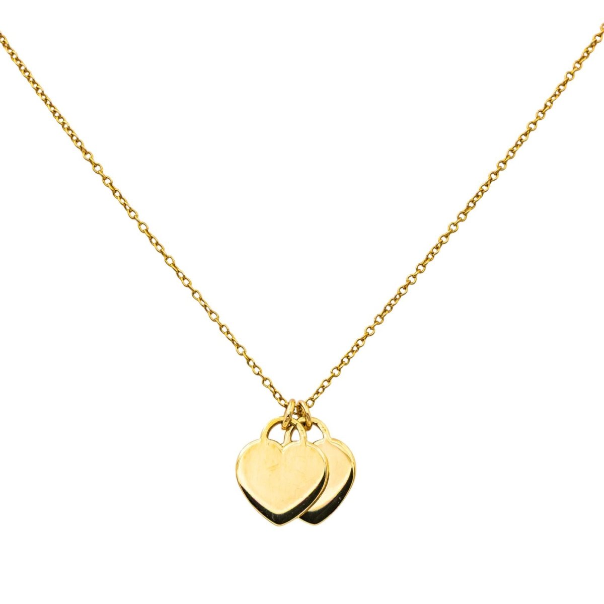 Collier TIFFANY & CO. Please return to Tiffany Mini maille forçat en or jaune - Castafiore