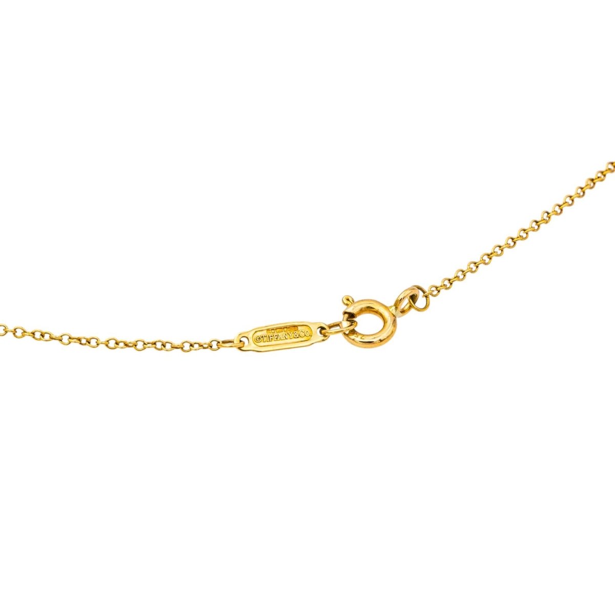 Collier TIFFANY & CO. Please return to Tiffany Mini maille forçat en or jaune - Castafiore