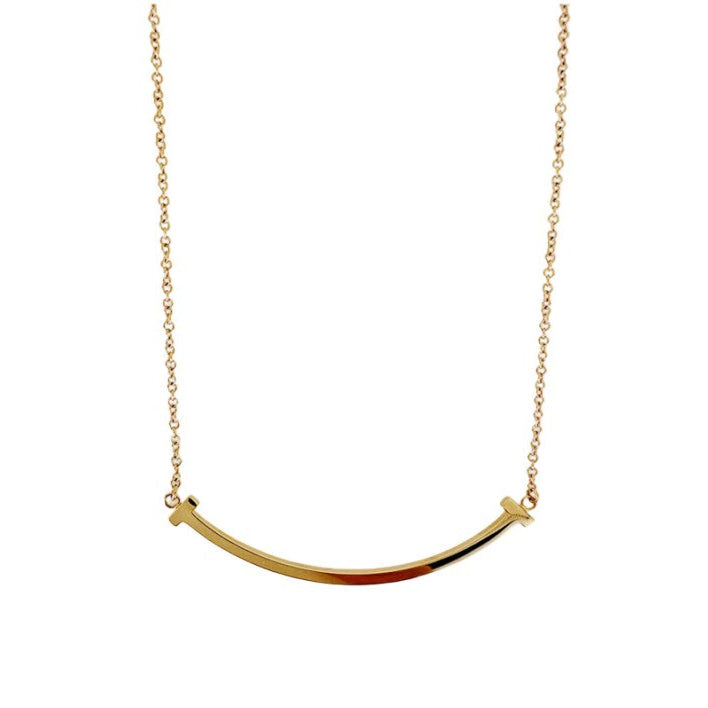 Collier TIFFANY & CO. "T Smile" PM en or rose - Castafiore