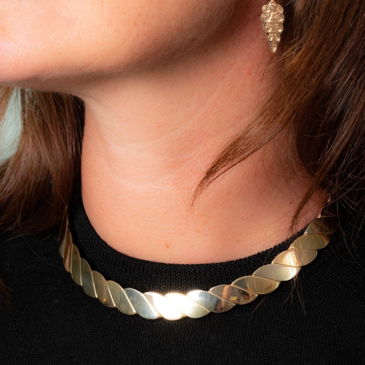 Collier Torque FRED en or jaune, or blanc, or rose - Castafiore