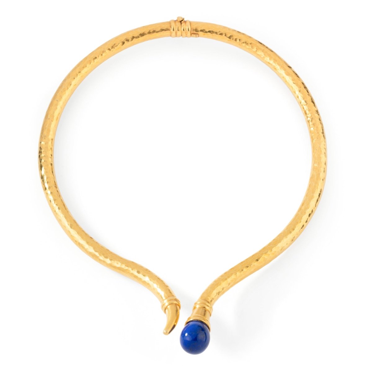 Collier Torque LALAOUNIS en or jaune et lapis lazuli - Castafiore