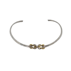 Collier torque ZOLOTAS nœud d'Hercule en argent et or jaune - Castafiore