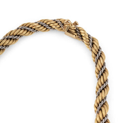 Collier Torsadé en or jaune et blanc - Castafiore