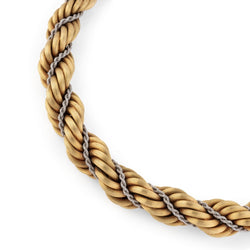 Collier Torsadé en or jaune et blanc - Castafiore